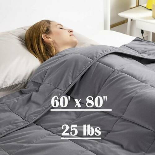 Twin//Queen//King Size Weighted Blanket 15//20//25lb Kids Adults Promote Deep Sleep